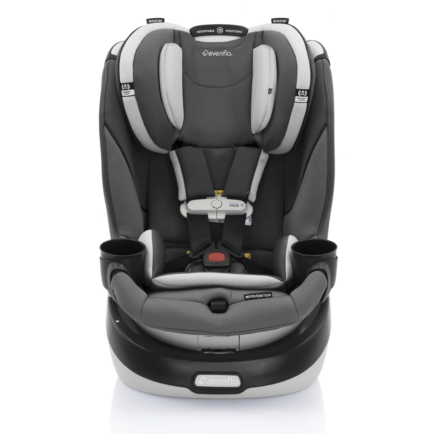 Evenflo Gold Revolve360 Slim 2-In-1 Rotational Car Seat With Sensorsafe (Pearl Gray)