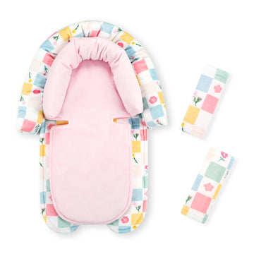 Swesen Baby Car Seat Head Support, Super Soft 2 In 1 Infant Car Seat Insert For Girls, Reversible Newborn Car Seat Insert Cushio