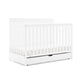 Delta Children Simmons Kids Logan 6-in-1 Convertible Crib with Underdrawer - Greenguard Gold Certified, Bianca White