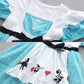 Dressy Daisy Tulle Dress For Toddler Girls Halloween Fancy Party Costume Summer Outfits Size 4T Blue, Style 24