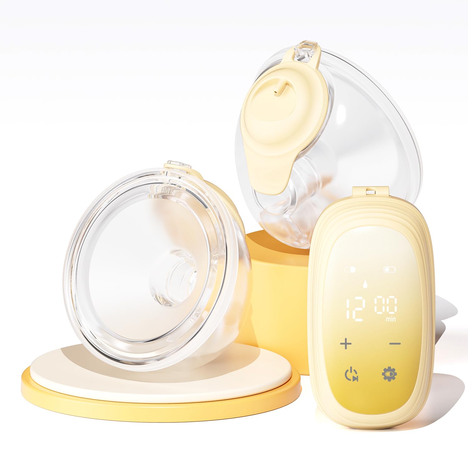 Springhope No.3398 Electric Double Breast Pump Portable, Dual-Solenoid Motor Stable Suction, 4 Modes& 12 Levels, Painless Breast