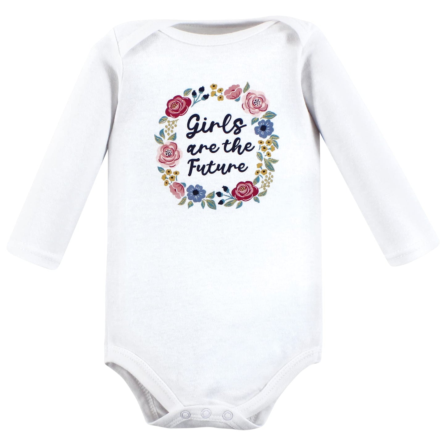 Hudson Baby Unisex Baby Cotton Long-Sleeve Bodysuits, Girls World 7-Pack, 18-24 Months