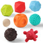 TuiVeSafu Baby Textured Sensory Ball Set Soft Squeeze Massage Balls with Bright Color and Multi Shape,Learning Early Educational
