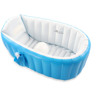 Baby Inflatable Bathtub, Portable Infant Toddler Bathing Tub Non Slip Travel Bathtub Mini Air Swimming Pool Kids Thick Foldable