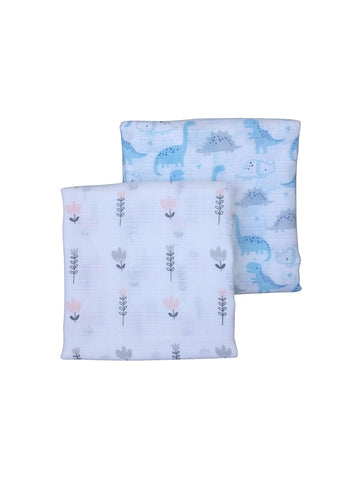 Junior Drive  Cotton Muslin Baby Swaddle Blanket (White)