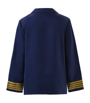 Relibeauty Kids Pilot Uniform Deluxe Costume Role Play Set With Jacket Trousers And Hat, 8/130