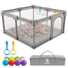 Baby Playpen for Babies & Toddlers, Large Playpen with Breathable Mesh, Anti-Slip Suction Cups, Zipper Door, Portable Indoor Out