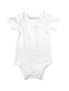 Little Things Mean A Lot Cotton Knit Christening Onesie With Embroidered Cross - Size 3 Month