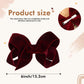 Oaoleer 2Pcs 6Inch Velvet Hair Bows Clips, Red Velvet Bows Hair Alligator Clips Hair Barrettes For Baby Girls Infants Toddlers K