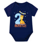 Lillypupp Monthly Milestone Two Months Birthday Unisex Cotton Baby Romper Bodysuit For New Born.2 Month Baby Boy Girl Dress Clot