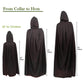 Gardeningwill Double Face 47' Red Black Hooded Cloak Goth Vampire Priate Cape