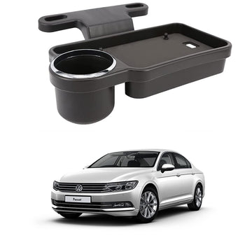 Oshotto (FT04) Foldable Car Auto Headrest Rear Back Seat Table Drink Food Cup Tray Holder Compatible with Volkswagen Passat  B