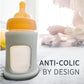 Hevea Plastic-Free Wide Neck Glass Baby Bottle With Sand Sleeve - Medium Flow Anti Colic Baby Bottles 3-24 Months - Bpa-Free, Si