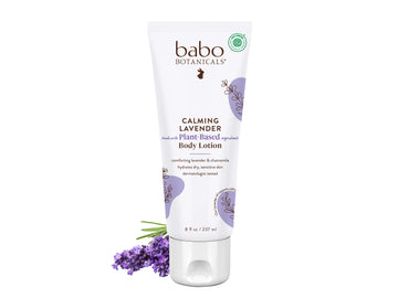 Babo Botanicals Calming Lavender Body Lotion - Relaxing Chamomile & Lavender - Vegan- For All Ages- Scented With Lavender Fragra