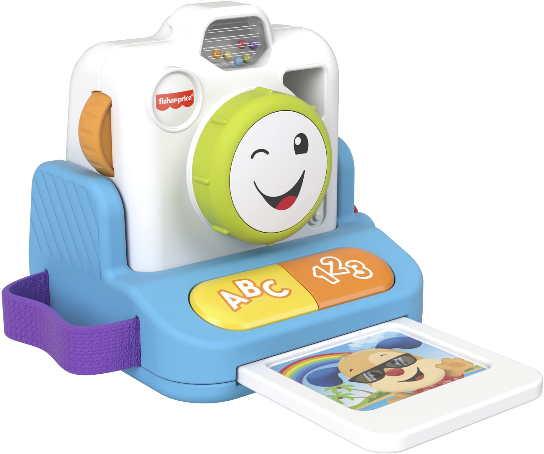 Fisher-Price Laugh & Learn Click & Learn Instant Camera, Early Role Play Toy with Music and Light for Baby and Toddlers 6-36 Mon