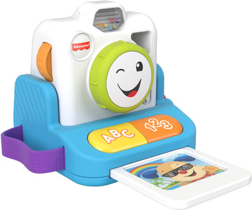 Fisher-Price Laugh & Learn Click & Learn Instant Camera, Early Role Play Toy with Music and Light for Baby and Toddlers 6-36 Mon