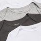 Carter'S Unisex Baby 7-Pack Long Sleeve Bodysuits Shirt, White/Grey, 6 Months Us