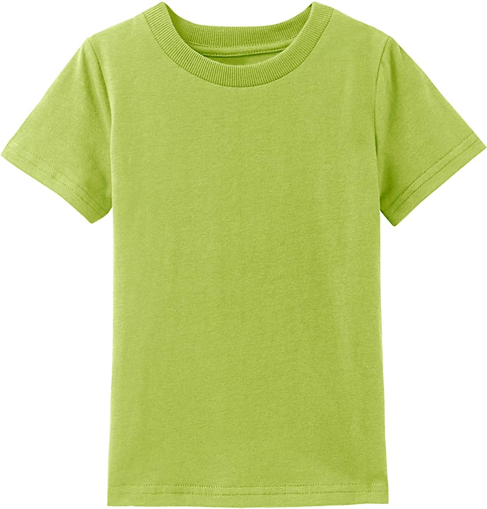Cosland Toddler Plain Tshirts Baby Boy Shirts 4T, Lime Green