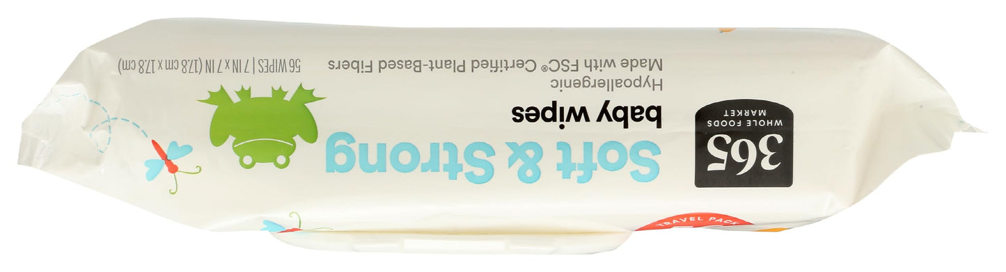 365 By Whole Foods Market, Baby Travel Wipes, 56 Count