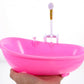 Toyvian Toy Bathtub for Dolls, Baby Doll Real Working Bath Set Electric Bathtub with Shower and Faucet Pretend Play Toy Play Wat
