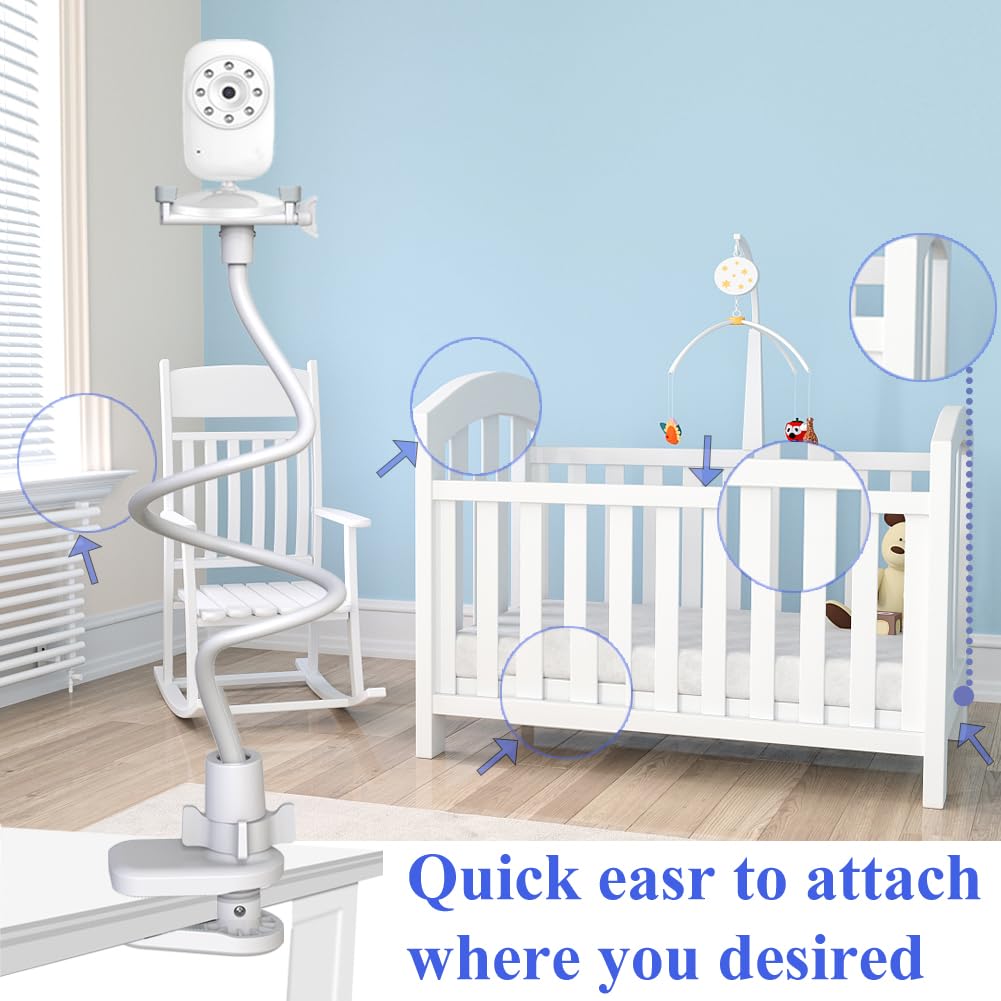Eysaft Baby Monitor Mount Baby Kamera Holder Compatible With Infant Optics Dxr-8 Pro,Nanit N322Nw, Anmeate Sm935E,Vava,Hellobaby