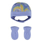 Nike Baby Girl Tie Dye Trapper Hat & Mittens 2 Piece Set (Purple(1A2956-Pot)/Yellow, 2-4T)