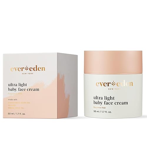 Evereden Ultra Light Baby Face Cream, 1.7 Oz | Clean And Natural Baby Care | Non-Toxic And Fragrance Free Baby Moisturizer | Pla