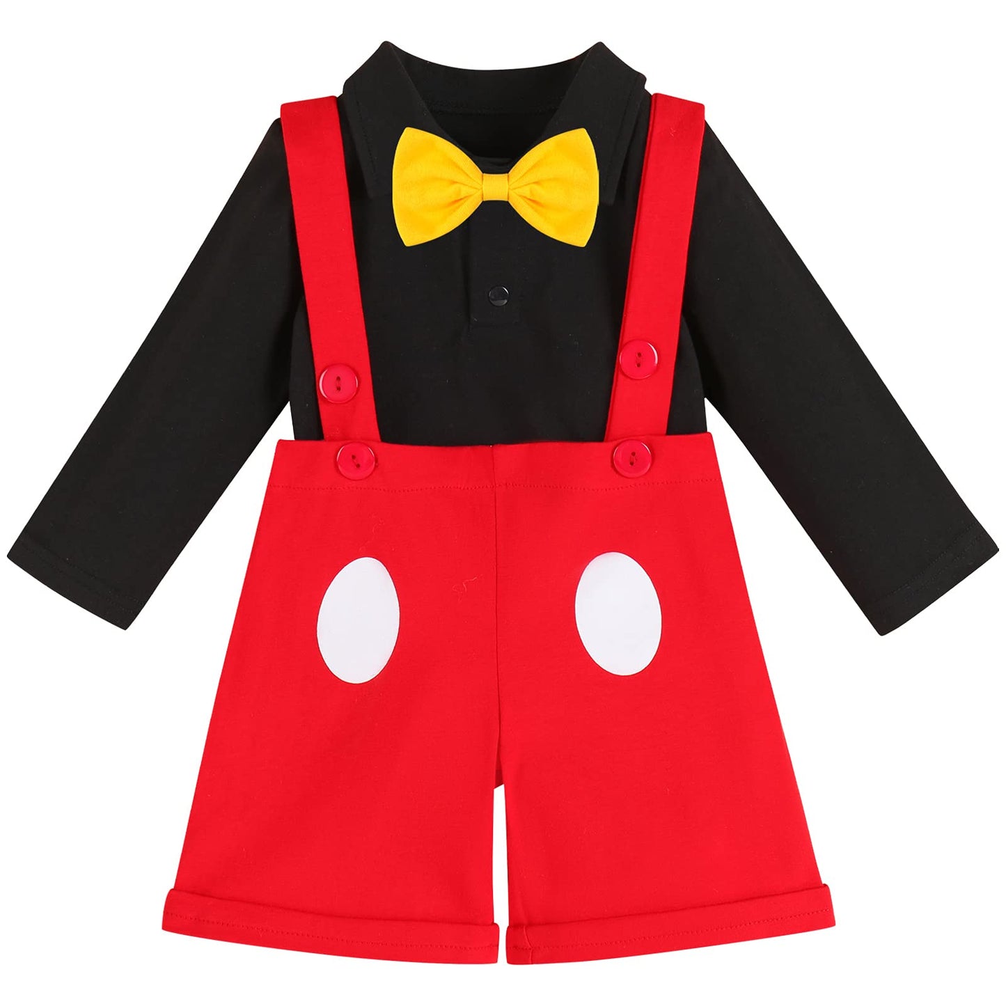Ibtom Castle Gentleman First Birthday Cake Smash Outfits For Baby Boys Formal Suit Romper+Bow Tie+Suspenders Overalls Bib Pants