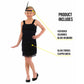 Fun Shack Kids 20S Flapper Girl Costume Black Childrens Halloween Costume For Girls - Large