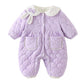Hopscotch Girls Purple Full Sleeves Bow Applique Ruffled Bodysuit For Age (1218 Months)