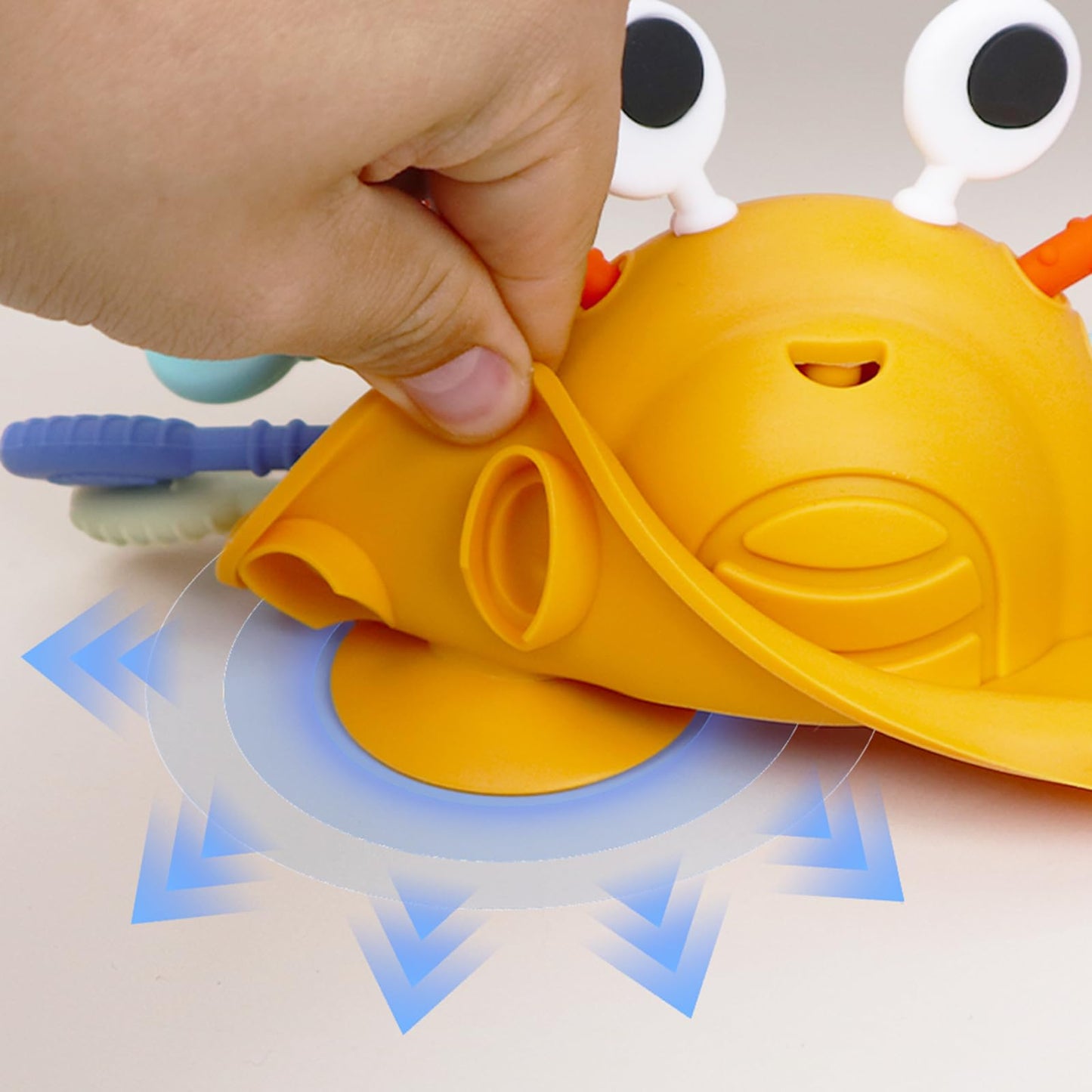 Baby Suction Toys High Chair Teething Toys - Baby Teething Chew Toys Silicone Teethers, Food Grade Silicon for 6 12 18 Months (Y