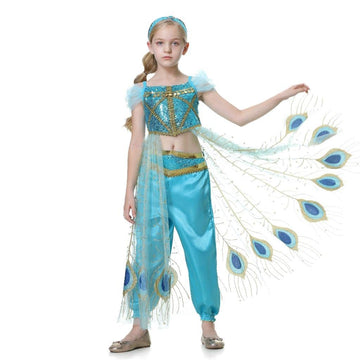 Dressy Daisy Arabian Princess Costume Halloween Party Fancy Dress Up Belly Dance Wear Outfit For Little Girls Size 12, Style G