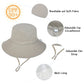 Baby Sun Hat Sun Protection Infant Bucket Hat Wide Brim Baby Boy Hats Adjustable Toddler Summer Swim Beach Cap 0-6 Months
