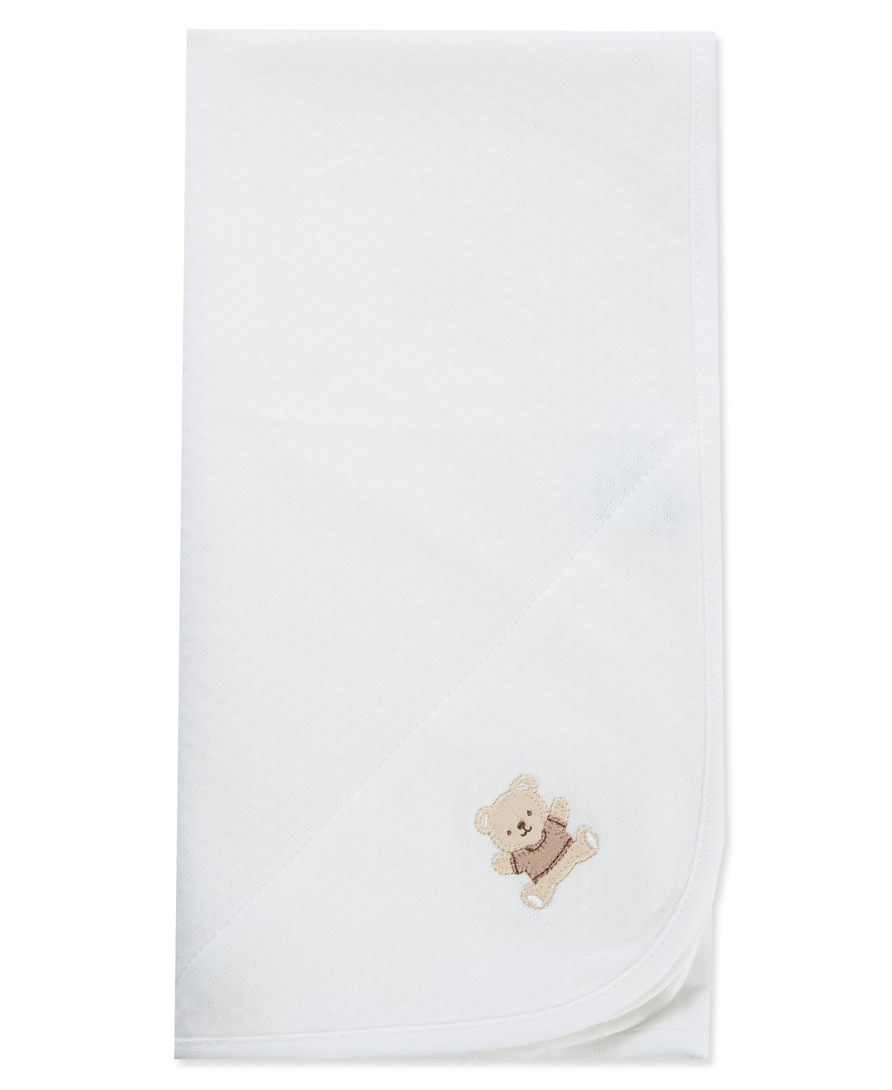 Little Me Blankets for Baby Boys Swaddling Receiving Blanket, Gentle Bear, 30 x 27 Inches
