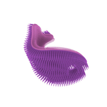 Innobaby Bathin' Smart Silicone Sensory Fish Bath Scrub For Babies And Toddlers - Purple