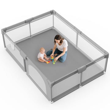 Omzer 74    x 50    Playpen for Babies and Toddlers - Safe Baby Fence Breathable Mesh for Indoor & Outdoor - Baby Play Pen - Pla