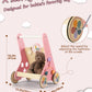 Wooden Baby Walker with Wheels, Baby Push Walkers for Girls 6-12 Months, Push Toys 1 Year Old Girl Small Size