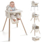 EverKiddo Baby High Chair for 6 Months+, Foldable High Chairs for Babies and Toddlers, Convertible Toddler Chair, Adjustable Tra