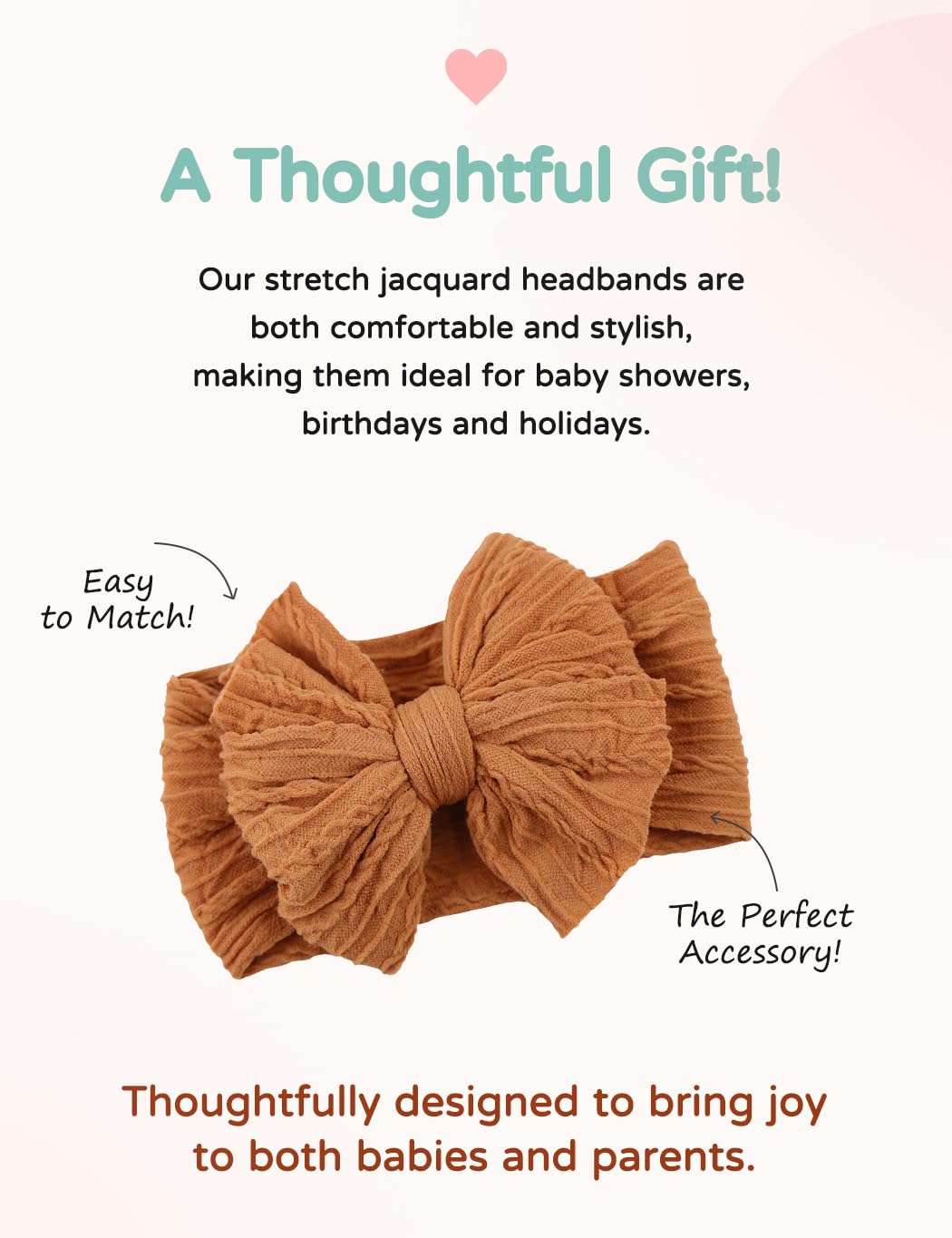 Zurlefy Stretchy Baby Girl Headbands Bows, Infant Headband Bows For Baby Bonnet Newborn Head Wraps Toddler Unisex (Xh003)