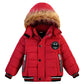 AMIYAN Toddler Boys Down Jacket Winter Jacket Hooded Thickened Warm Snowsuit Coat Parka Outerwear 3-4T