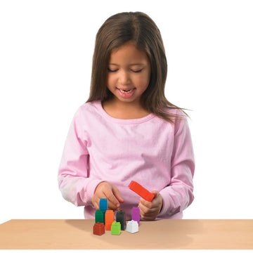 hand2mind Interlocking UniLink Math Linking Cubes, Plastic Cubes, Color Sorting, Connecting Cubes, Math Manipulatives, Counting
