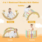 Infans 4 In 1 Arch Climbing Toys For Toddlers, Montessori Wooden Arch Climber Ladder Structure And Rocker With Cushion Pad, Wald