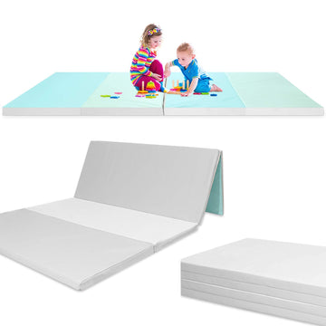 Folding - Reversible - Toddler And Baby Play Mat For Floor Activity Gym - Non-Slip Waterproof Baby Activity Mat