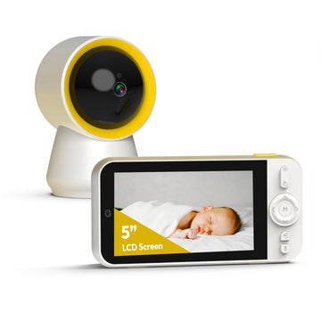 Ellie Baby Monitor, 5' Ips Screen, 1080P Hd No Wifi Camera, 6000Ma Battery Life, 1000Ft Long Distance, Smart Monitoring: Cry De