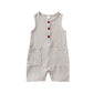 Arleysh Newborn Infant Unisex Baby Boy Girl Button Solid Romper Bodysuit One Piece Jumpsuit Outfits Clothes (Grey, 18-24 Months)