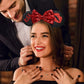 Tebwpiy Valentines Day Headband Hair Bands Mouse Ears Red Love Lips Bow Sequin Headbands For Women Valentines Day Parties Kids C