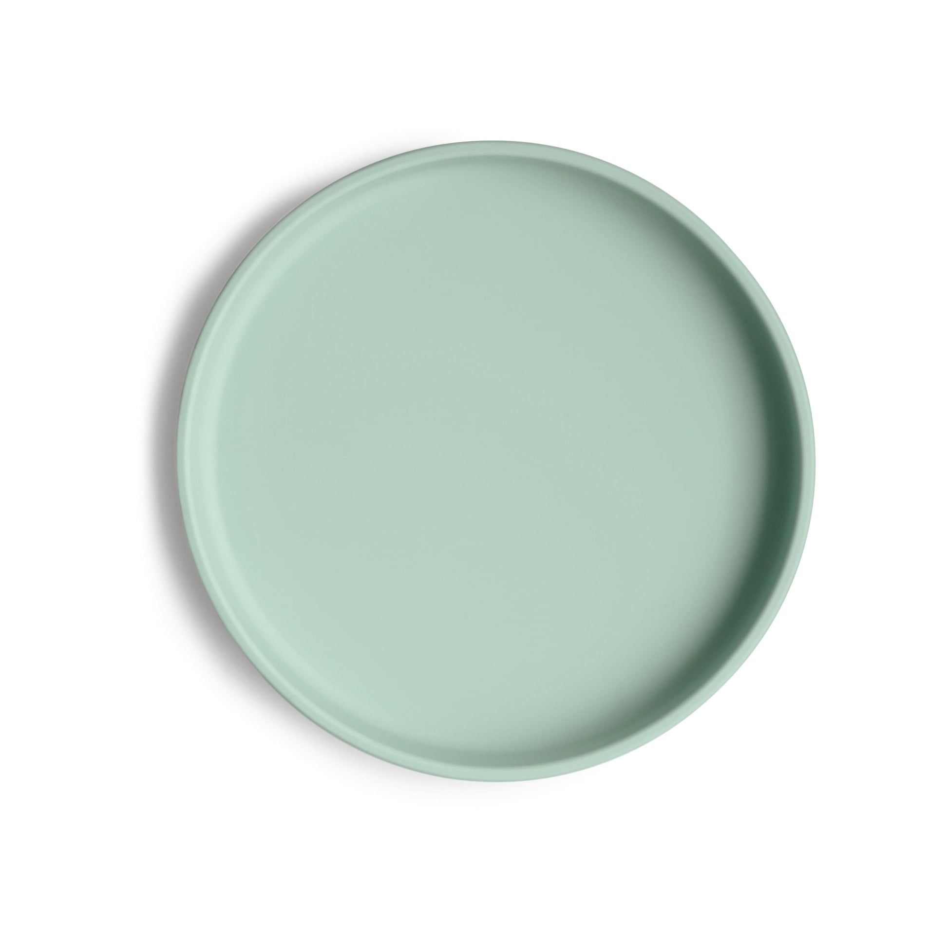 mushie Classic Silicone Suction Plate | BPA-Free Non-Slip Design (Cambridge Blue)