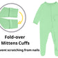 Guisby Unisex Baby Footed Pajamas With Mittens Cuffs 3 Piece Long Sleeve Sleeper Newborn