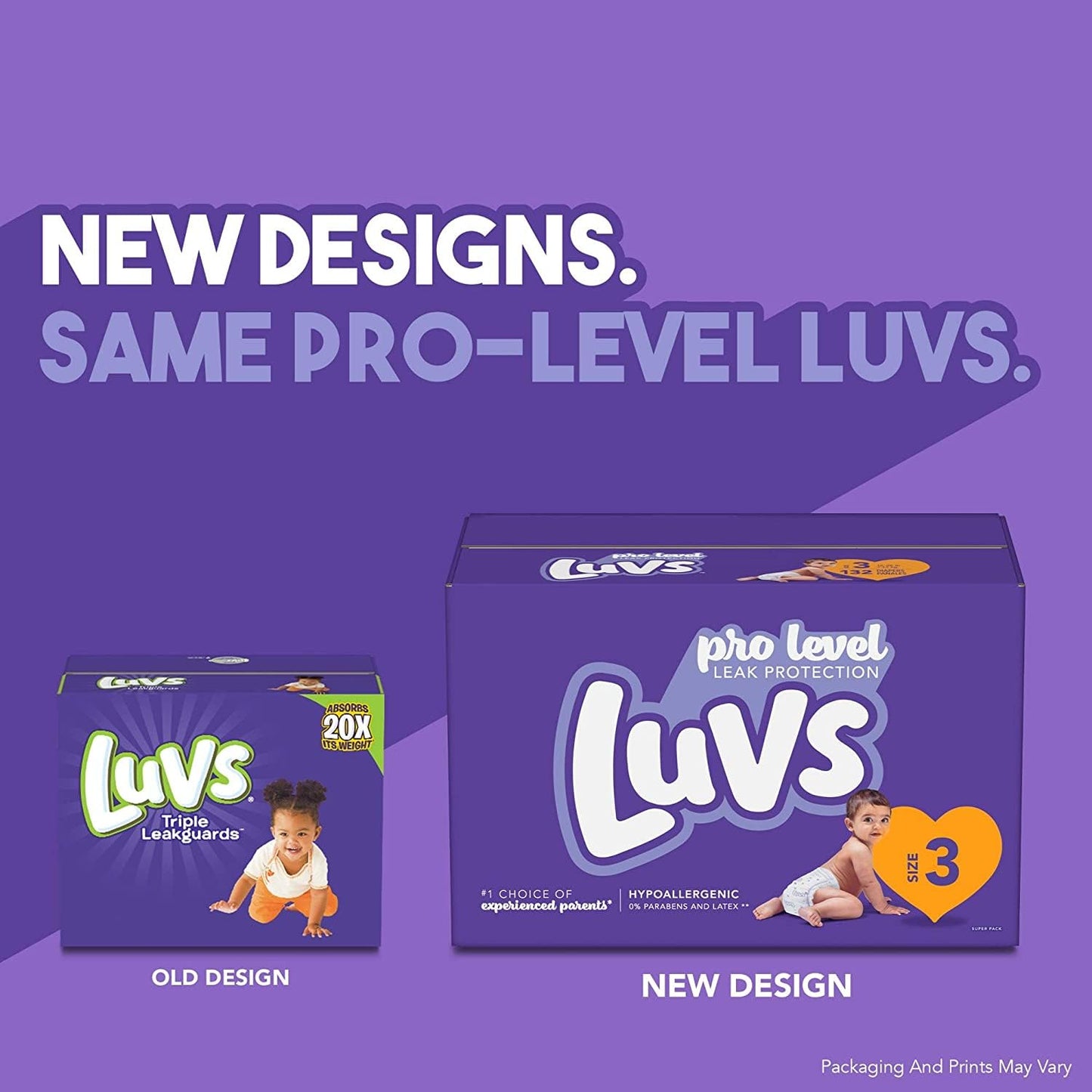 Luvs Triple Leakguards Diapers, Size 3 (168 Count) - Packaging May Vary