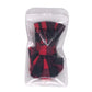 ZOONAI Baby Girls Toddler Bowknot Headband Infant Rabbit Ear Hair Band Headdress (Red Plaid)